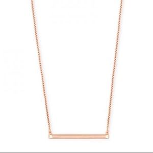Kendra Scott Kelsey Bar Necklace in Rose Gold